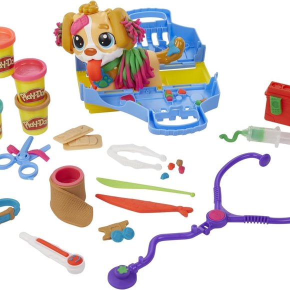 Play-Doh Care 'n Carry Vet Playset for Kids 3 Years and Up with Toy Dog, Storage - Picture 2 of 10